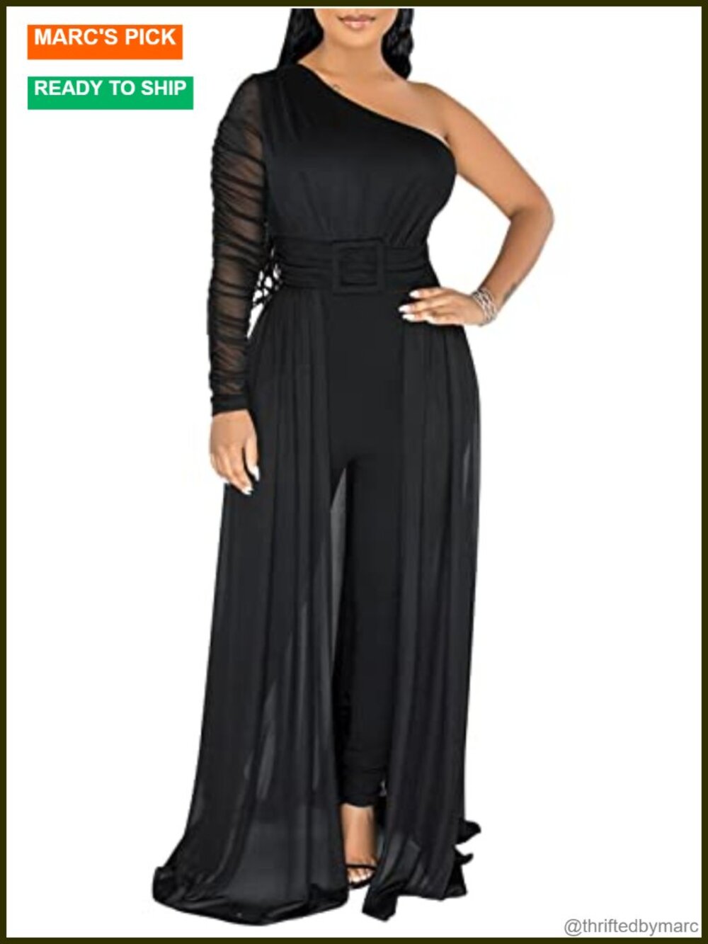 Womens One Shoulder Jumpsuit Dressy Formal Club Outfit Plus Size Romper